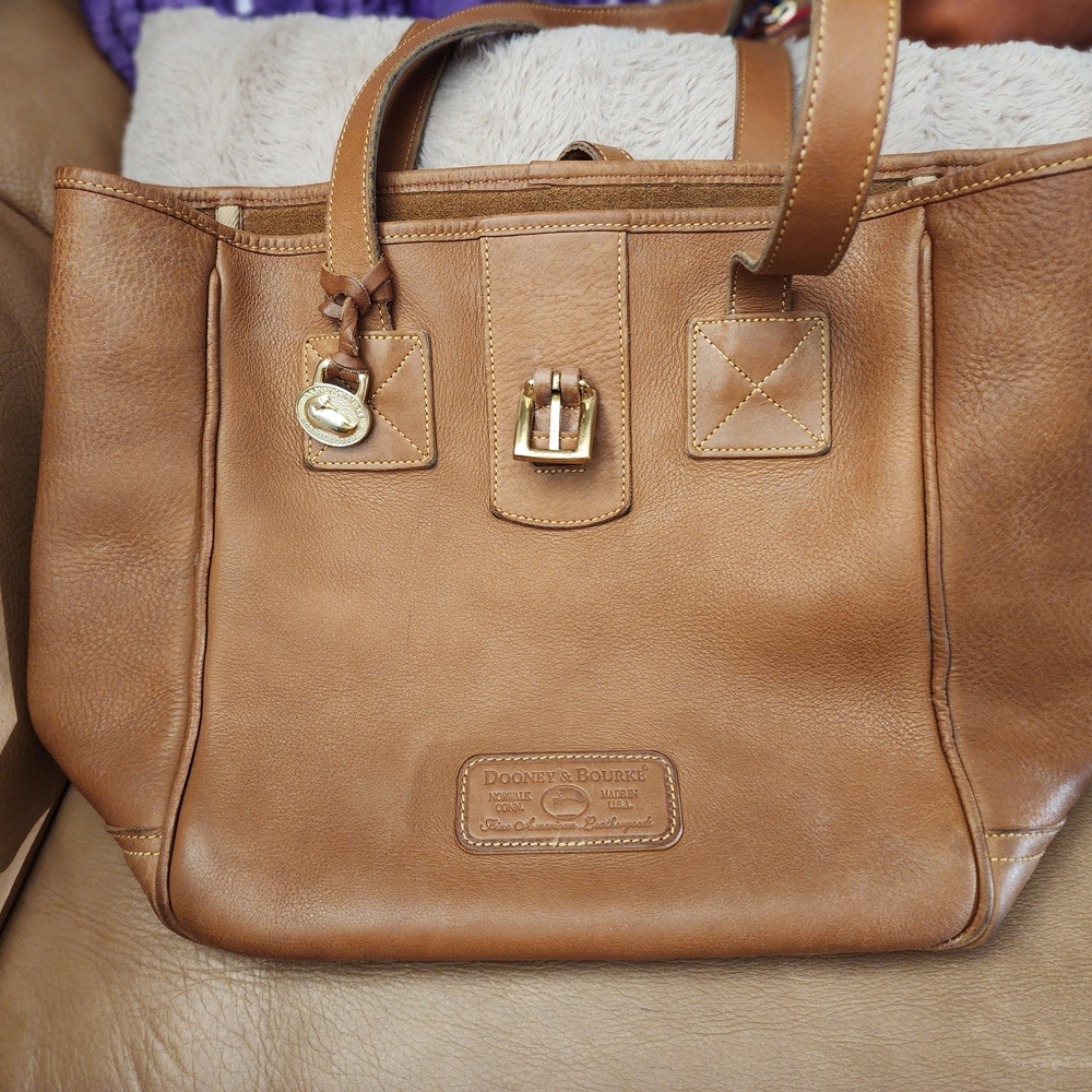 Dooney & Bourke Tan Leather Tote Bag